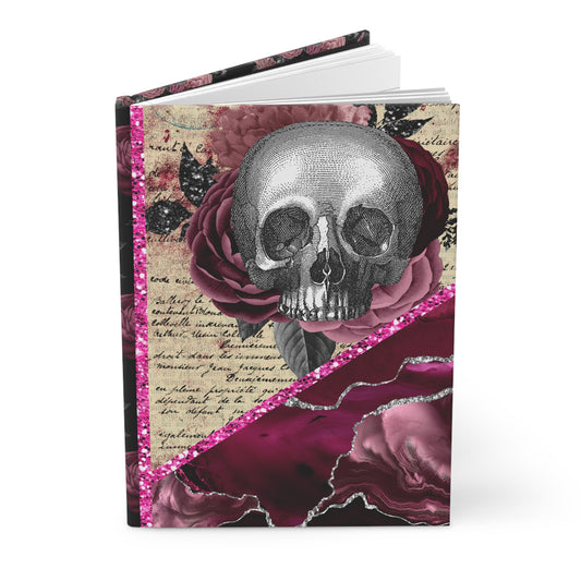 Glitter Skull Hardcover Journal Matte