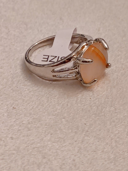 Carnelian Agate Ring - Size 8