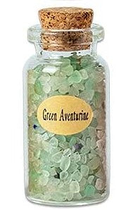 Gemstone Chip in Glass Bottle