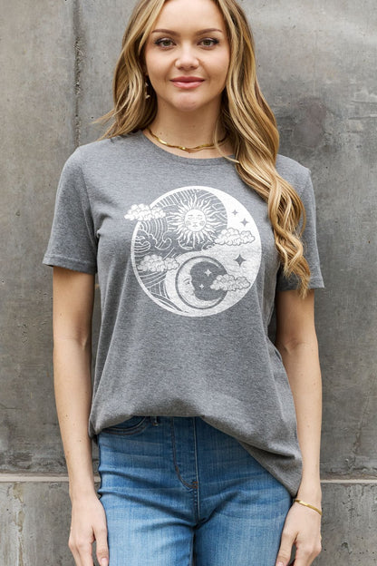 Sun and Moon Graphic Cotton Tee